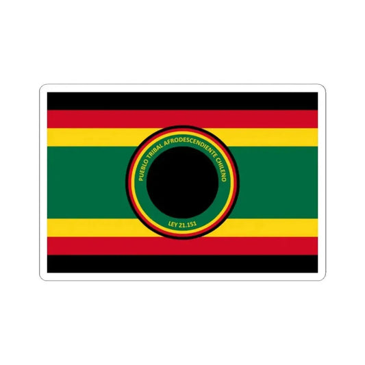 Flag of the Afro-Chilean tribal people (Chile) STICKER Vinyl Kiss-Cut Decal 2 Inch White - The Sticker Space