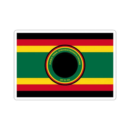 Flag of the Afro-Chilean tribal people (Chile) STICKER Vinyl Kiss-Cut Decal 3 Inch White - The Sticker Space