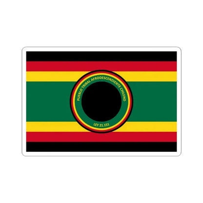 Flag of the Afro-Chilean tribal people (Chile) STICKER Vinyl Kiss-Cut Decal 4 Inch White - The Sticker Space