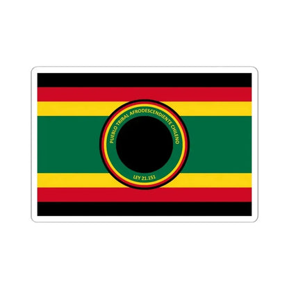 Flag of the Afro-Chilean tribal people (Chile) STICKER Vinyl Kiss-Cut Decal 6 Inch White - The Sticker Space