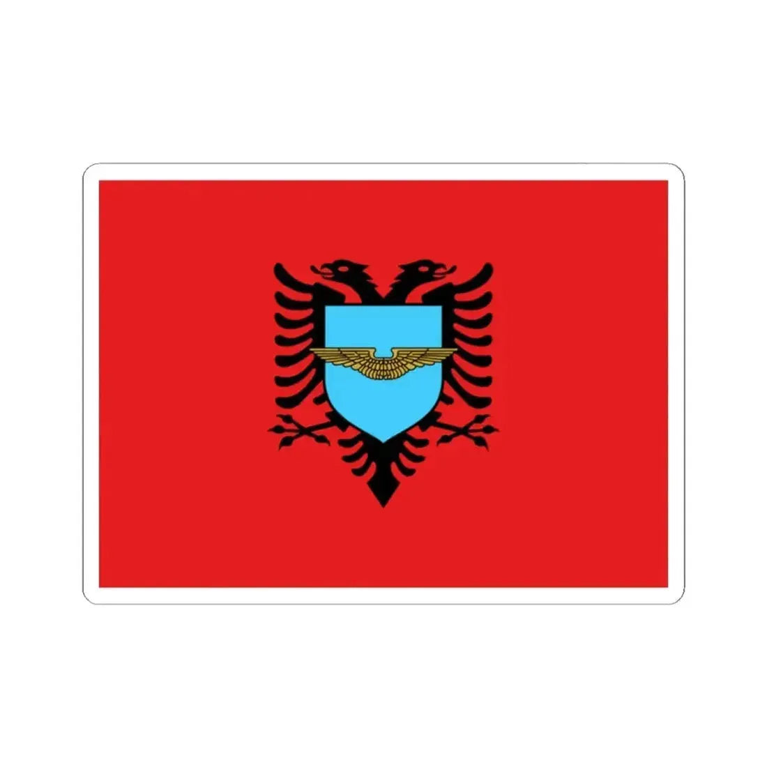 Flag of the Albanian Air Forces (Albania) STICKER Vinyl Kiss-Cut Decal 2 Inch White - The Sticker Space