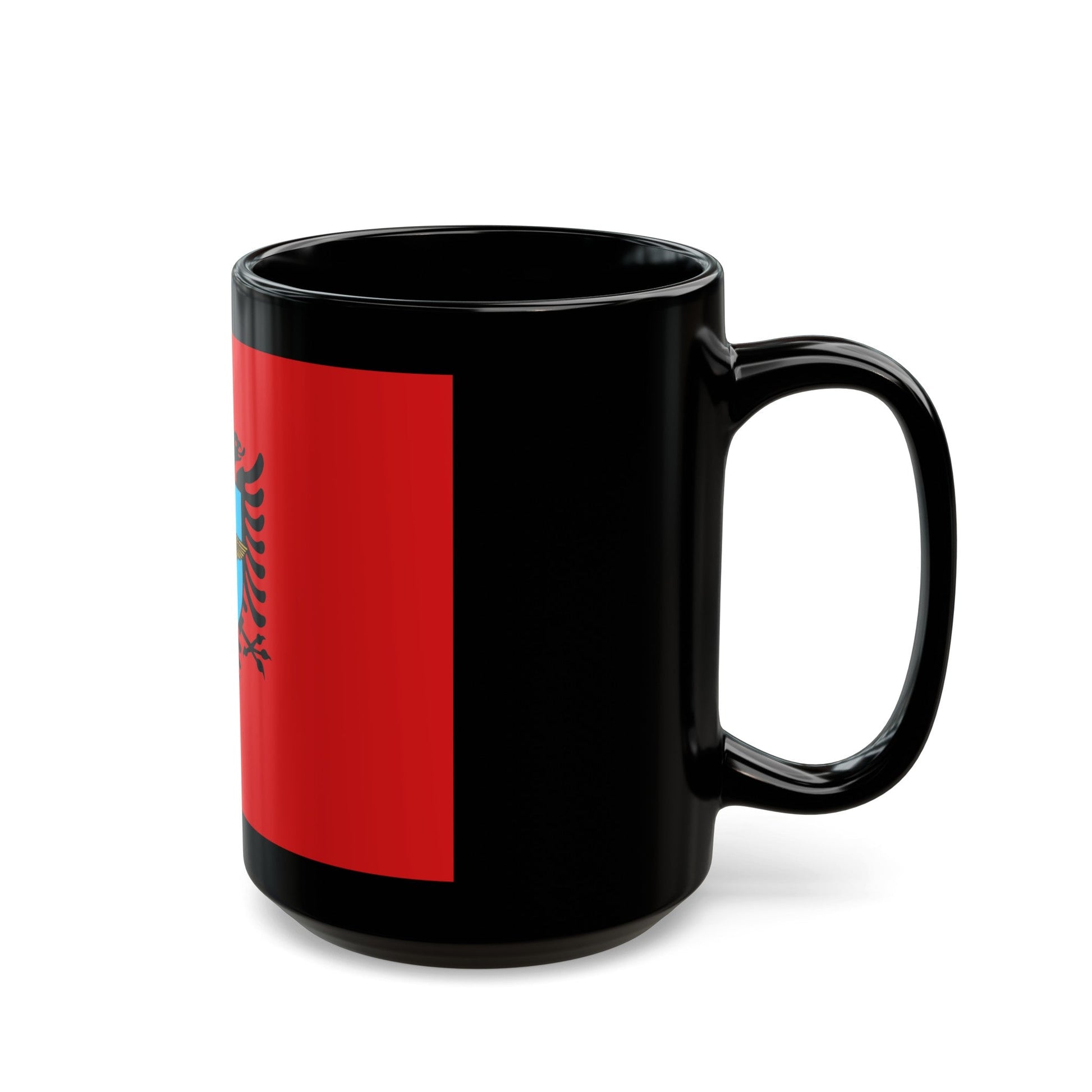 Flag of the Albanian Air Forces - Black Coffee Mug-The Sticker Space