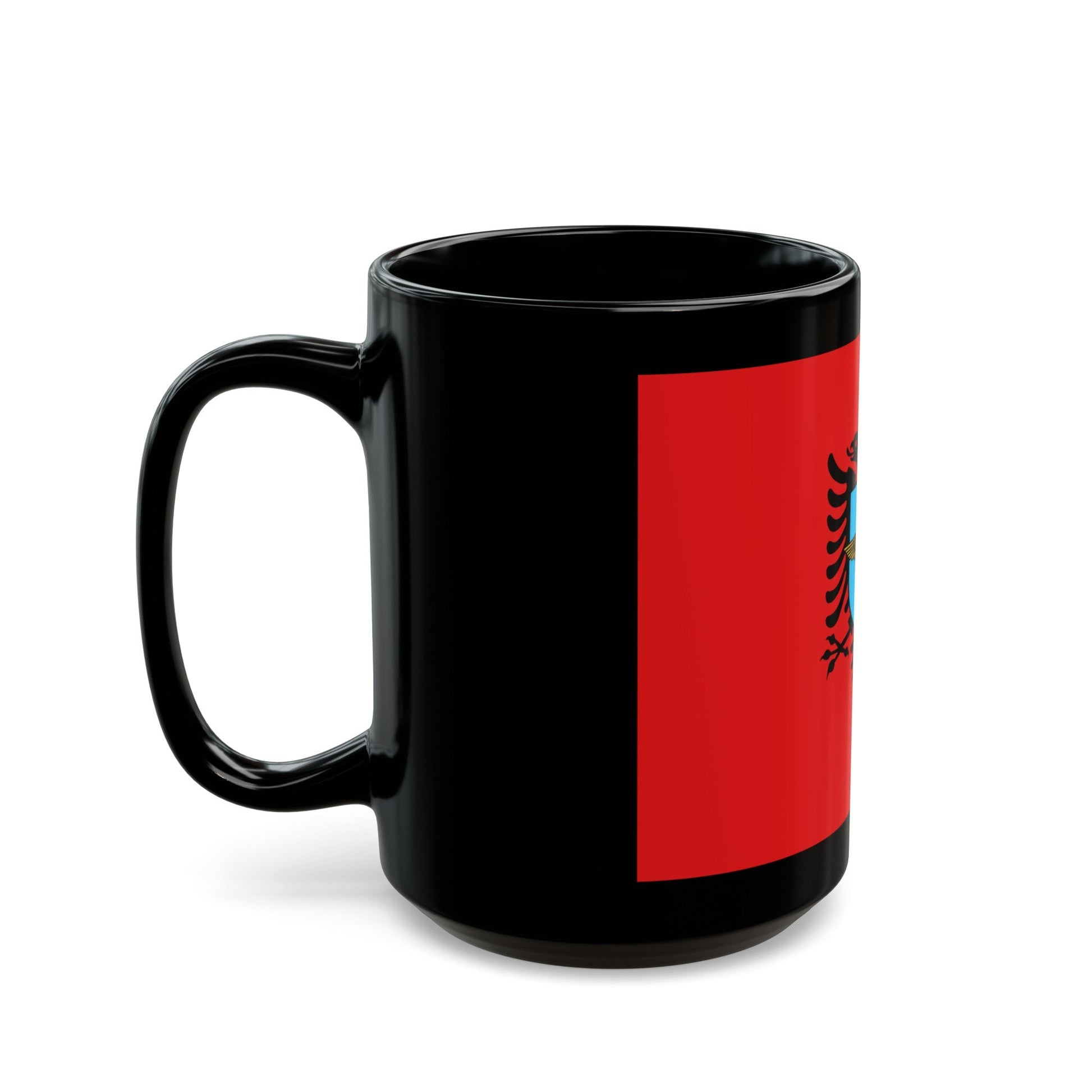 Flag of the Albanian Air Forces - Black Coffee Mug-The Sticker Space