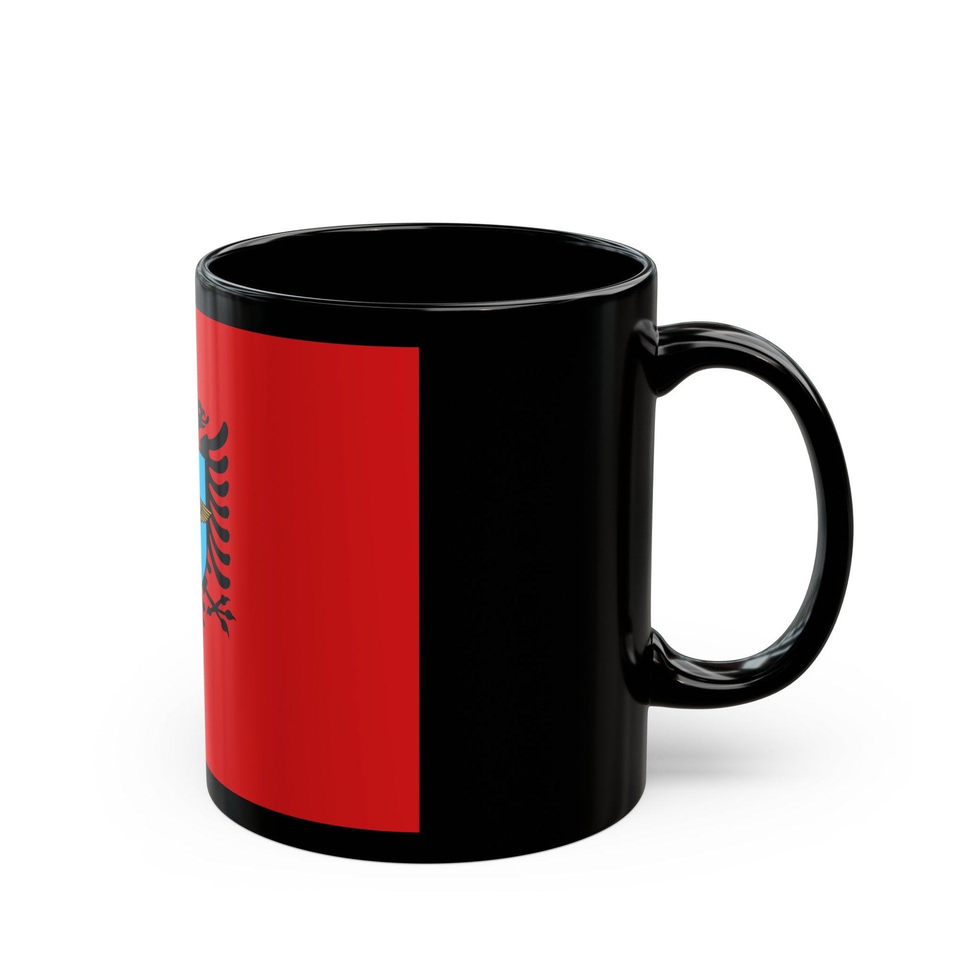 Flag of the Albanian Air Forces - Black Coffee Mug-The Sticker Space