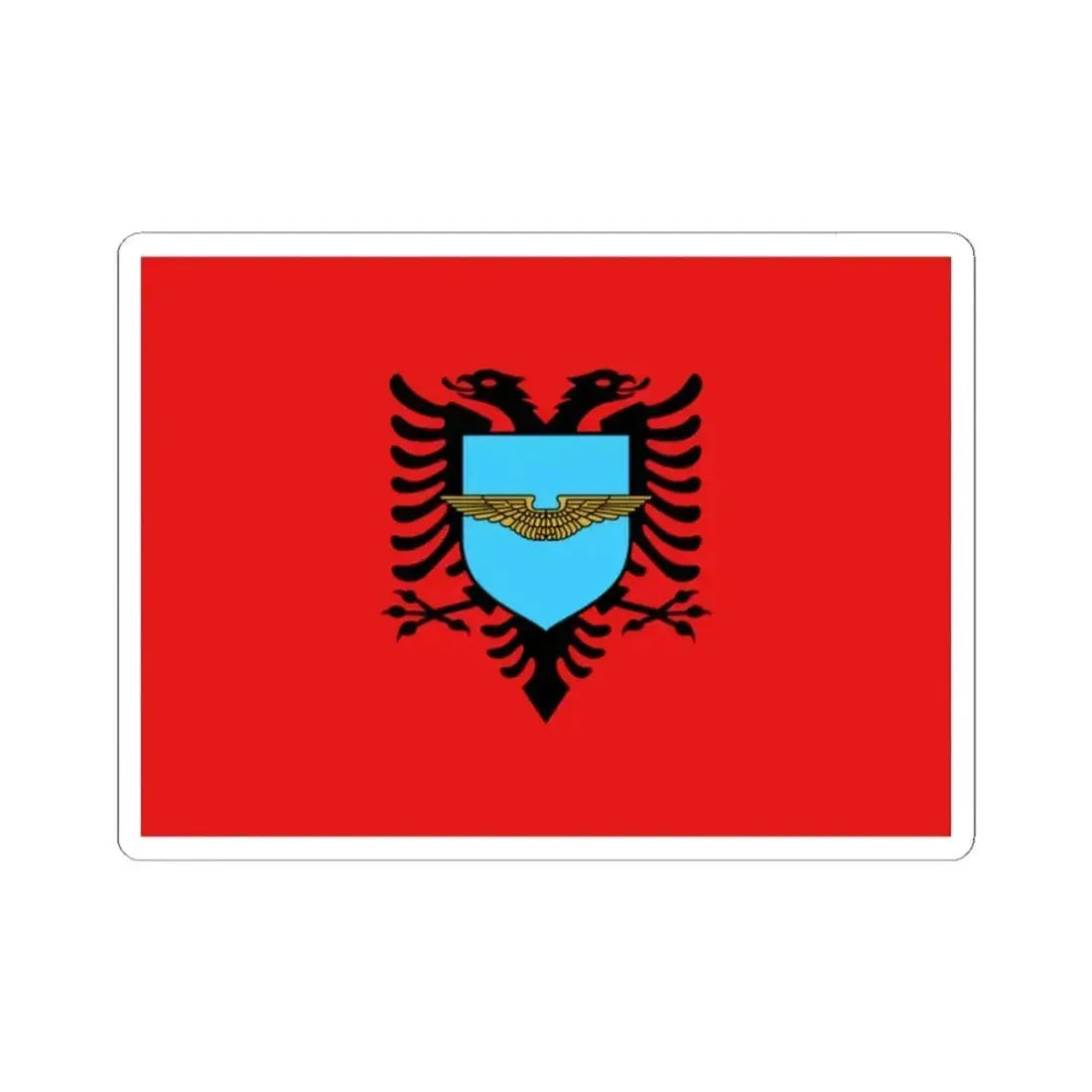 Flag of the Albanian Air Forces - STICKER Vinyl Kiss-Cut Decal 2 Inch White - The Sticker Space