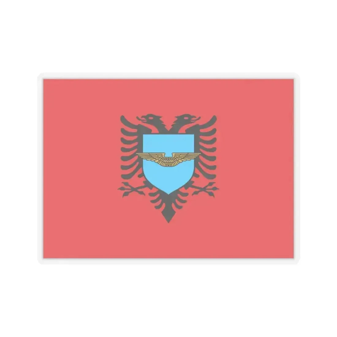 Flag of the Albanian Air Forces - STICKER Vinyl Kiss-Cut Decal 3 Inch Transparent - The Sticker Space