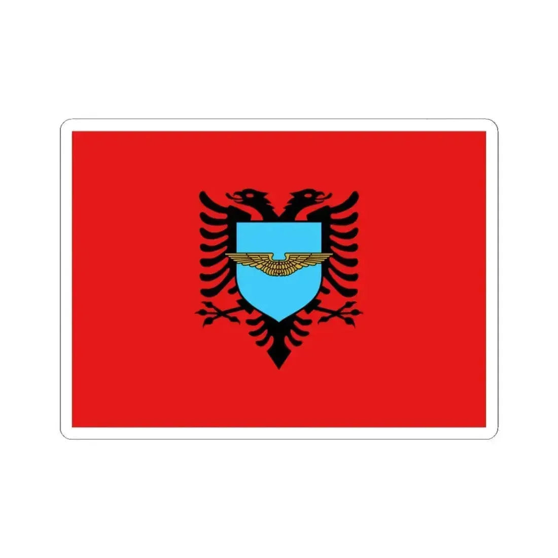 Flag of the Albanian Air Forces - STICKER Vinyl Kiss-Cut Decal 3 Inch White - The Sticker Space