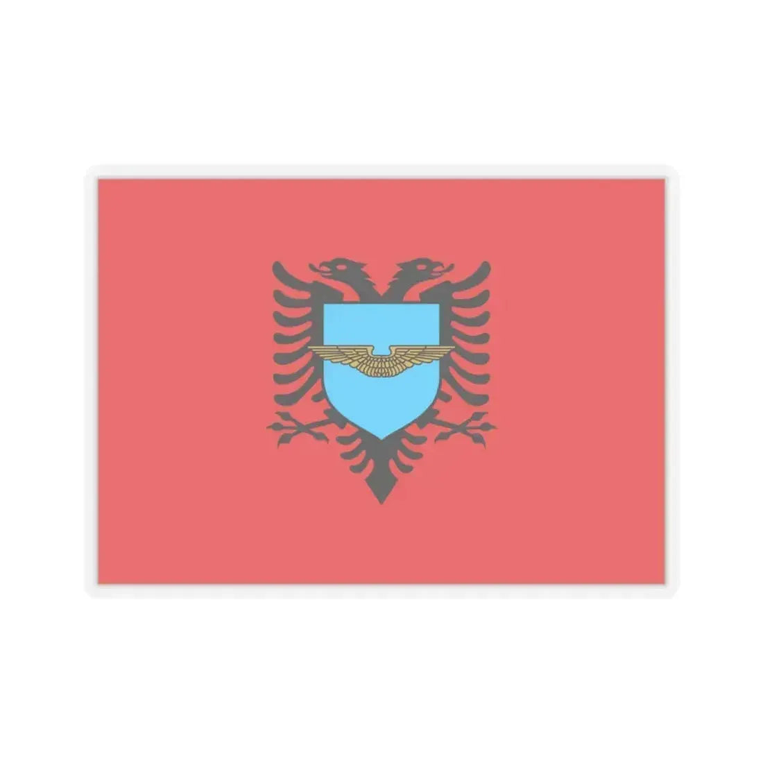 Flag of the Albanian Air Forces - STICKER Vinyl Kiss-Cut Decal 4 Inch Transparent - The Sticker Space
