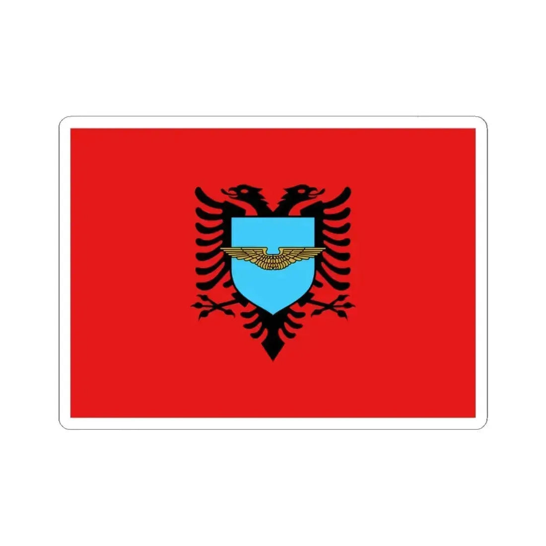 Flag of the Albanian Air Forces - STICKER Vinyl Kiss-Cut Decal 4 Inch White - The Sticker Space