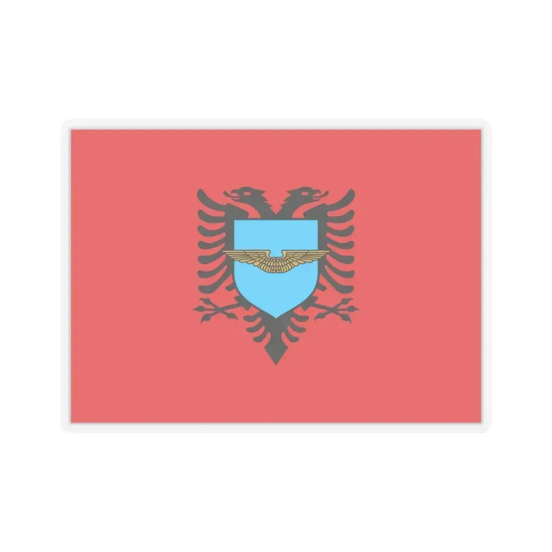 Flag of the Albanian Air Forces - STICKER Vinyl Kiss-Cut Decal 6 Inch Transparent - The Sticker Space