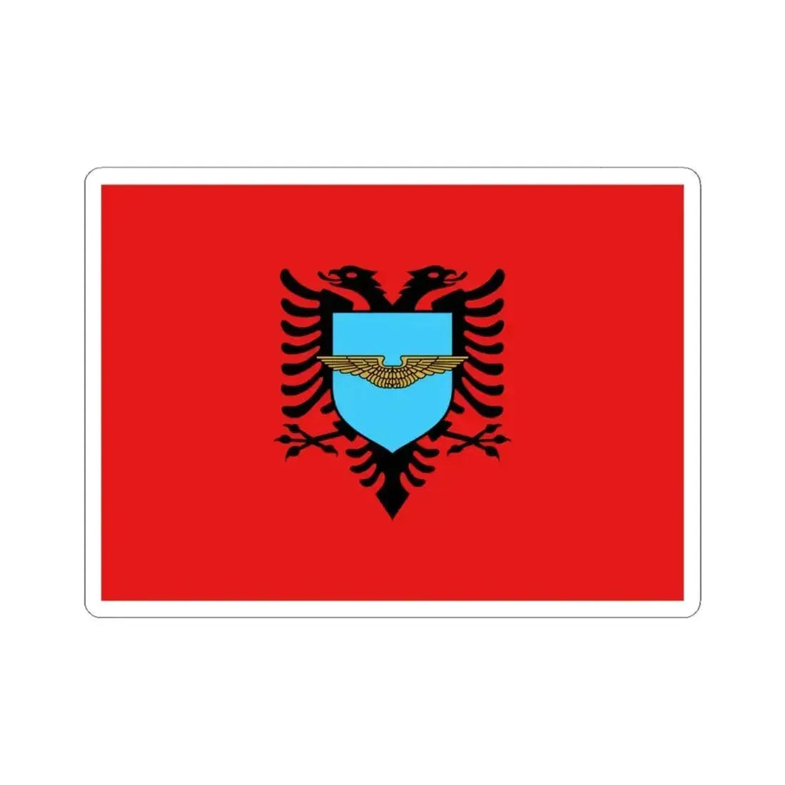Flag of the Albanian Air Forces - STICKER Vinyl Kiss-Cut Decal 6 Inch White - The Sticker Space