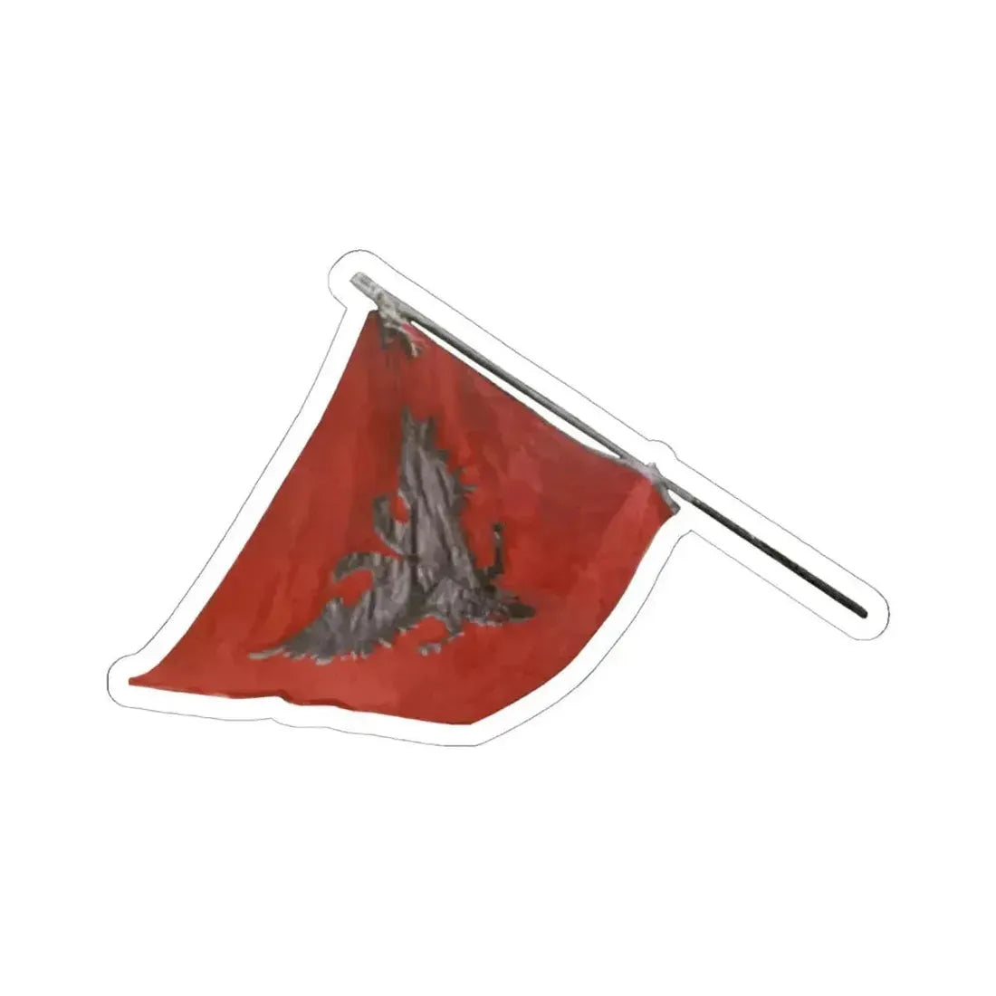 Flag of the Albanian Congress of Trieste 1913 (Albania) STICKER Vinyl Kiss-Cut Decal 6 Inch White - The Sticker Space