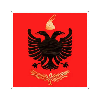 Flag of the Albanian Kingdom 1928-1939 (Albania) STICKER Vinyl Kiss-Cut Decal 2 Inch White - The Sticker Space