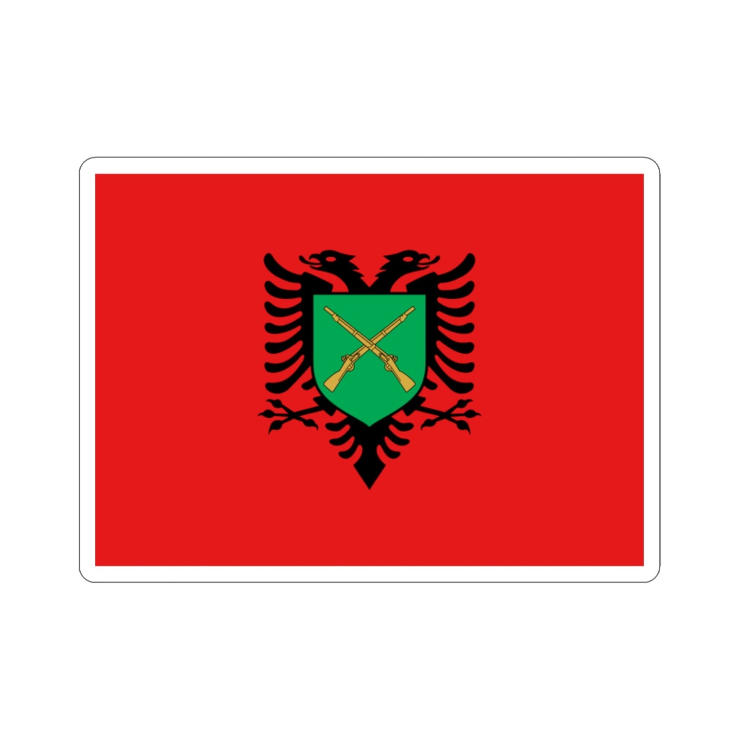 Flag of the Albanian Land Forces STICKER Vinyl Die-Cut Decal-2 Inch-The Sticker Space