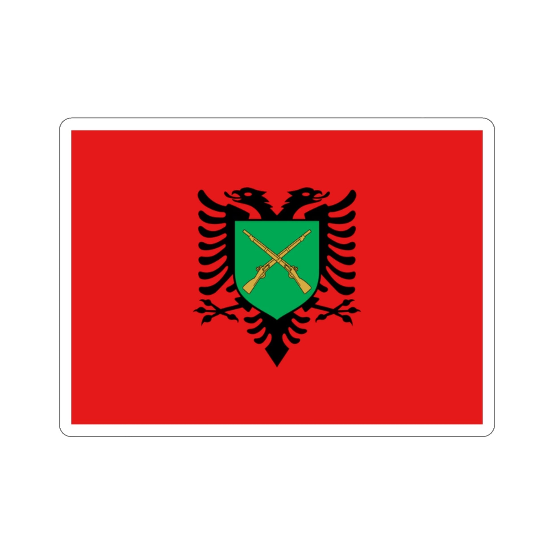 Flag of the Albanian Land Forces STICKER Vinyl Die-Cut Decal-2 Inch-The Sticker Space