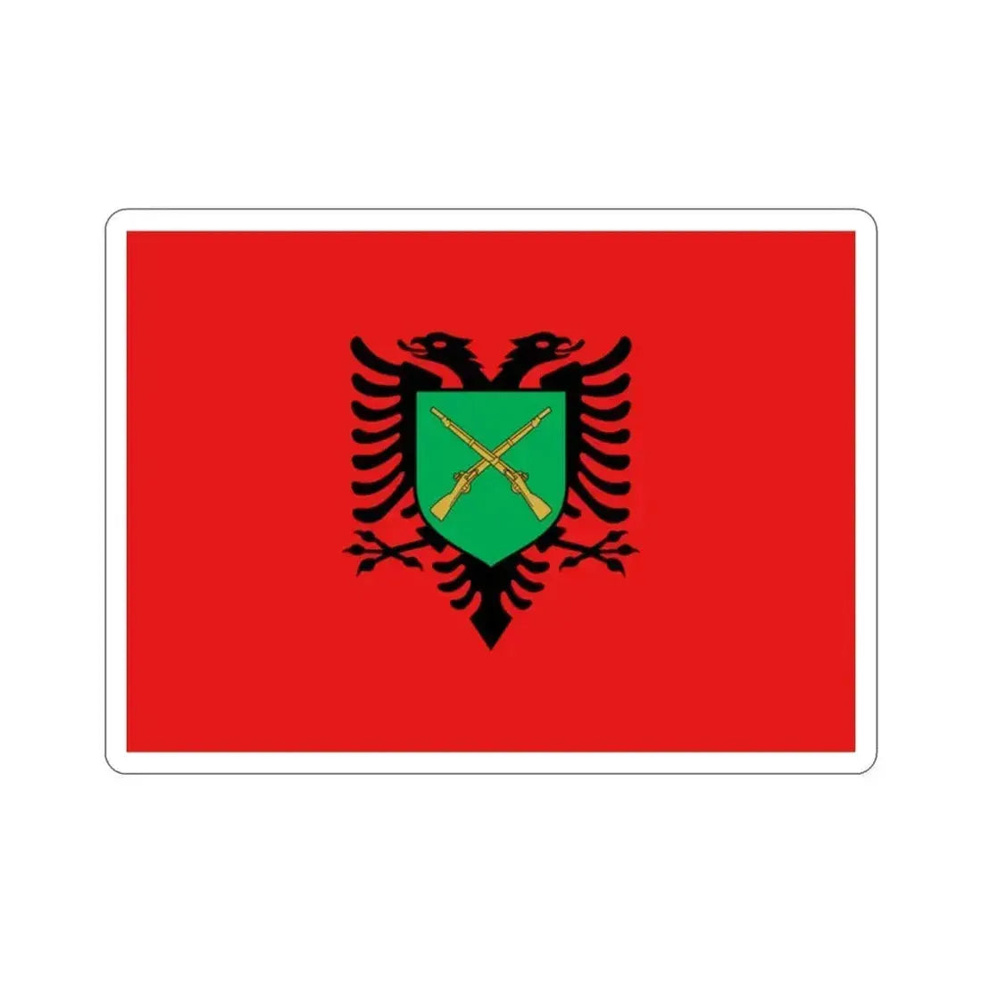Flag of the Albanian Land Forces STICKER Vinyl Die-Cut Decal 2 Inch - The Sticker Space