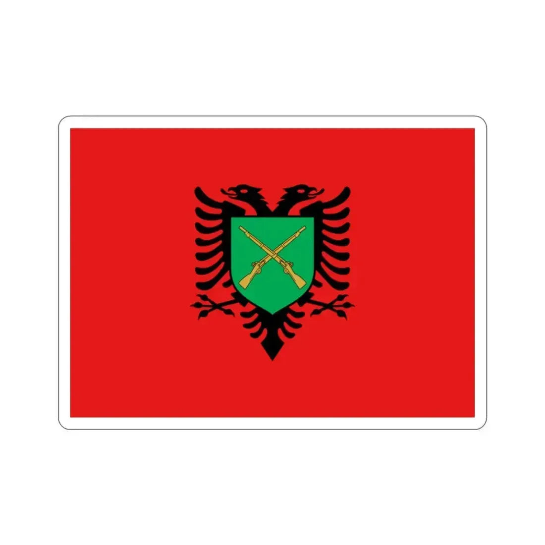 Flag of the Albanian Land Forces STICKER Vinyl Die-Cut Decal 2 Inch - The Sticker Space