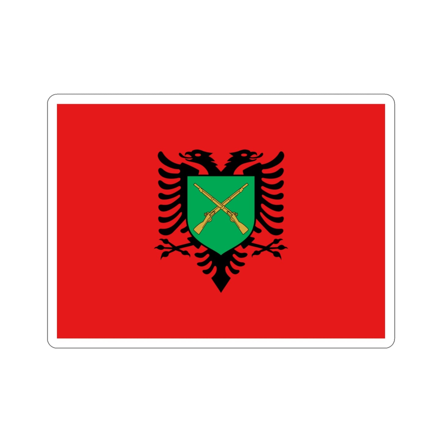 Flag of the Albanian Land Forces STICKER Vinyl Die-Cut Decal-3 Inch-The Sticker Space