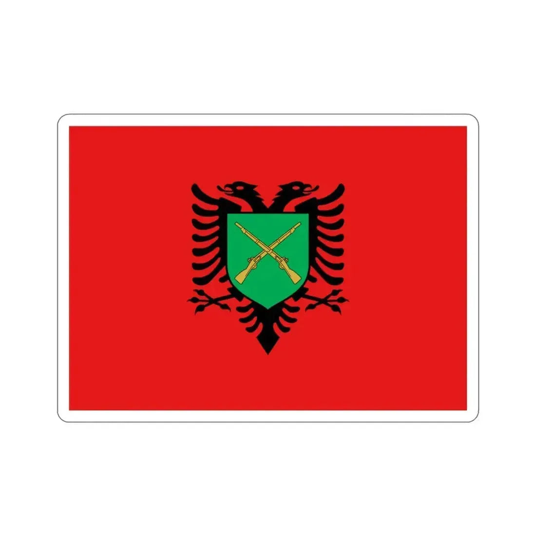 Flag of the Albanian Land Forces STICKER Vinyl Die-Cut Decal 3 Inch - The Sticker Space