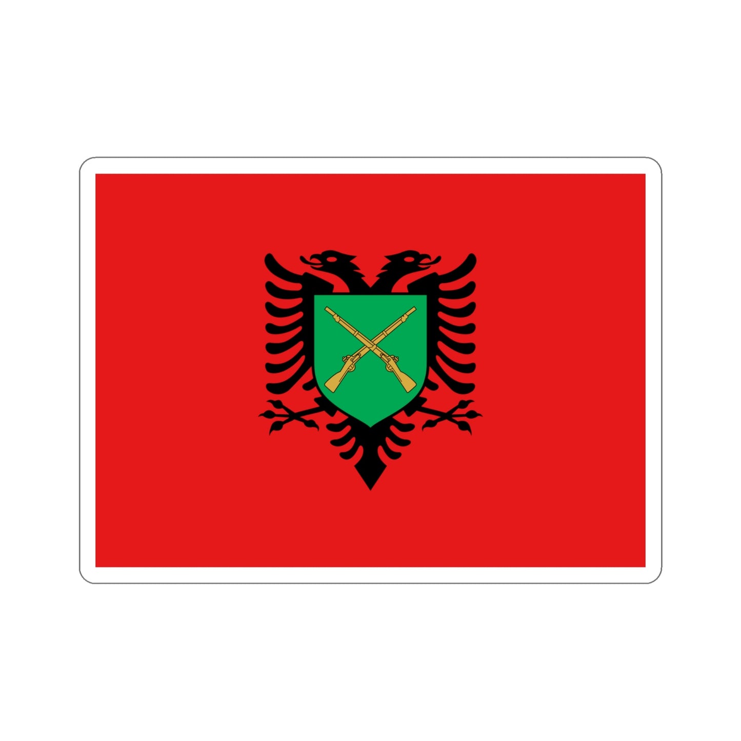 Flag of the Albanian Land Forces STICKER Vinyl Die-Cut Decal-4 Inch-The Sticker Space