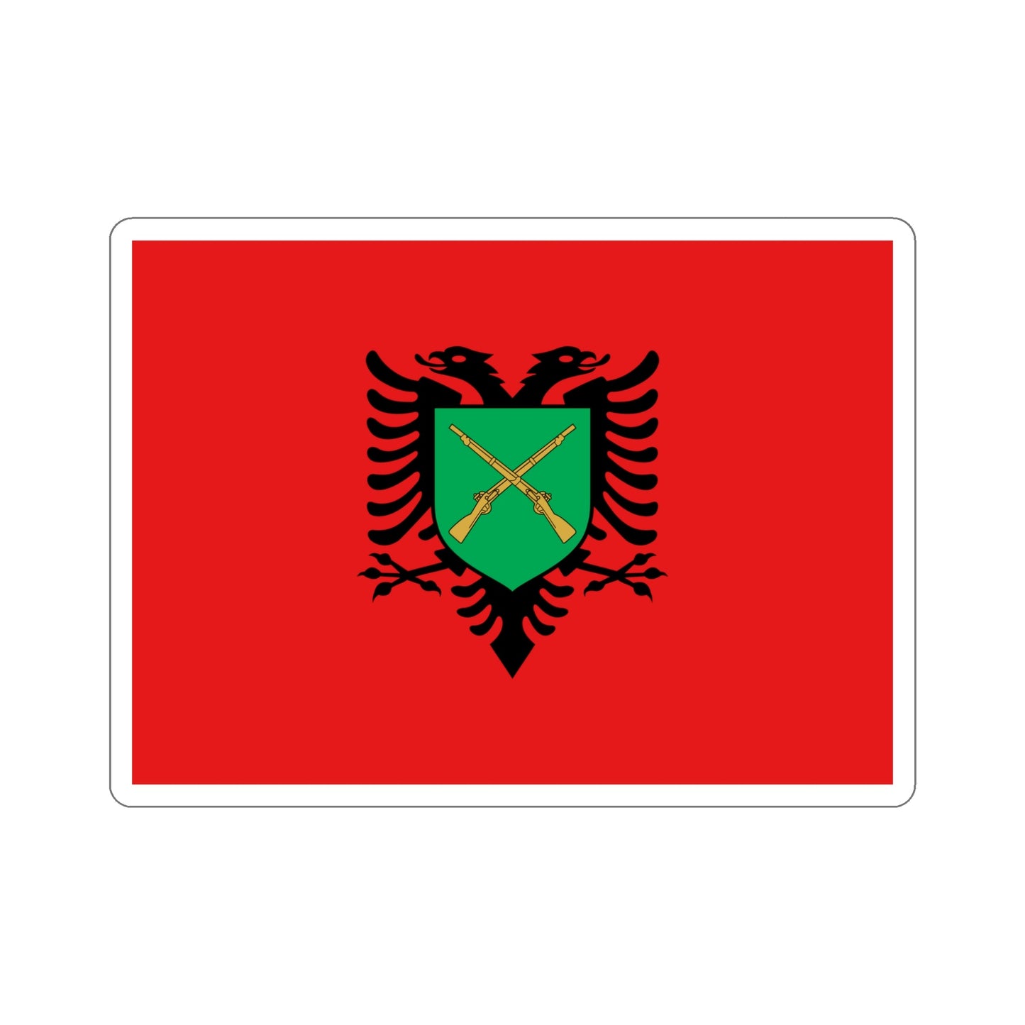 Flag of the Albanian Land Forces STICKER Vinyl Die-Cut Decal-5 Inch-The Sticker Space