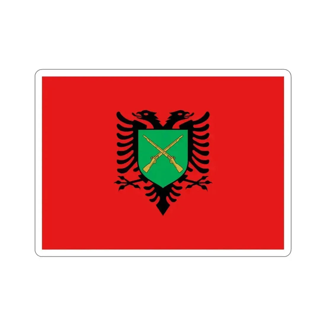 Flag of the Albanian Land Forces STICKER Vinyl Die-Cut Decal 5 Inch - The Sticker Space