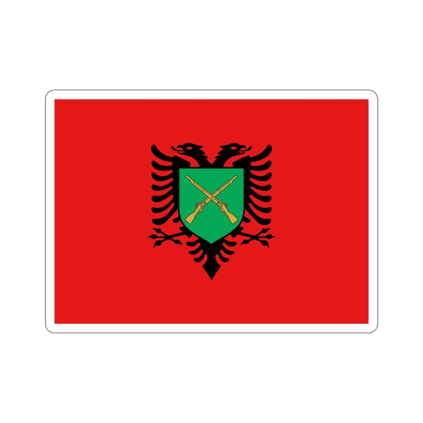 Flag of the Albanian Land Forces STICKER Vinyl Die-Cut Decal-6 Inch-The Sticker Space