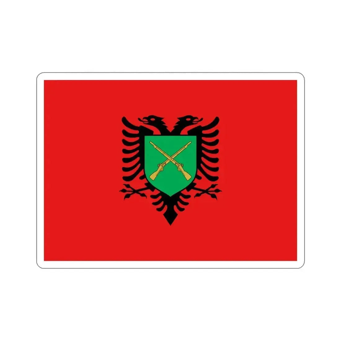 Flag of the Albanian Land Forces STICKER Vinyl Die-Cut Decal 6 Inch - The Sticker Space