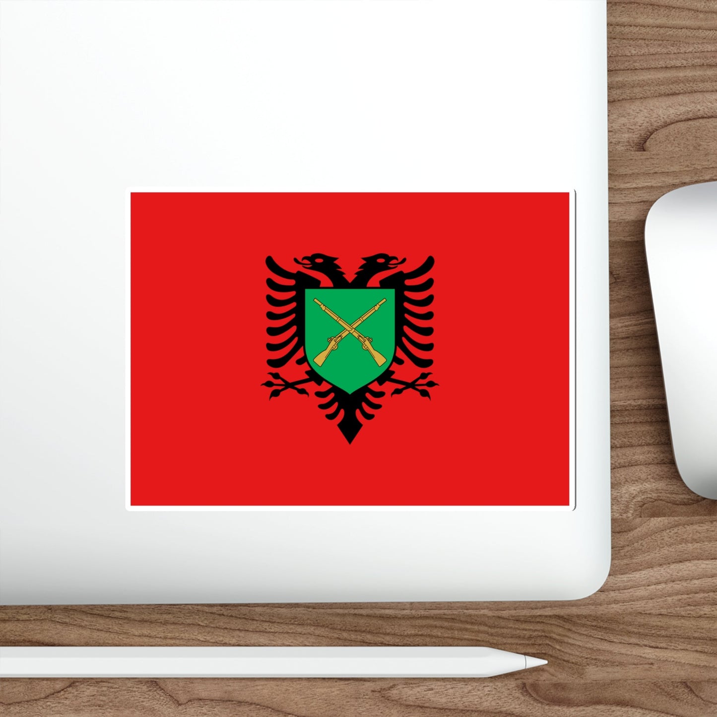 Flag of the Albanian Land Forces STICKER Vinyl Die-Cut Decal-The Sticker Space