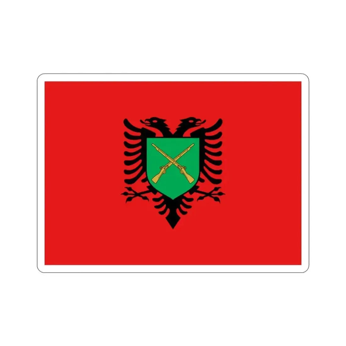 Flag of the Albanian Land Forces STICKER Vinyl Die-Cut Decal - The Sticker Space