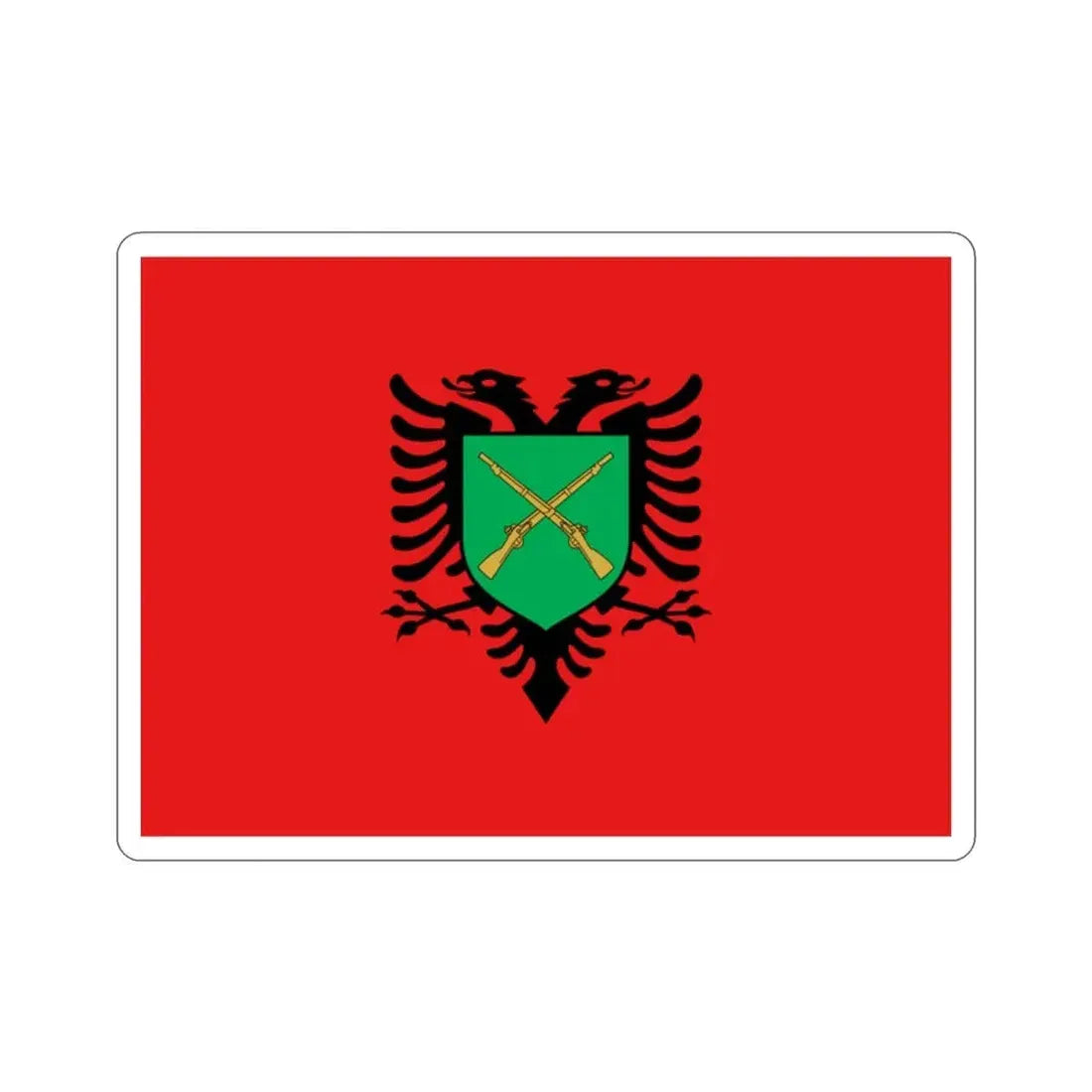 Flag of the Albanian Land Forces STICKER Vinyl Die-Cut Decal - The Sticker Space