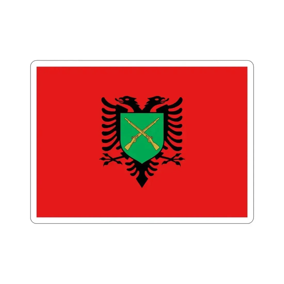 Flag of the Albanian Land Forces STICKER Vinyl Die-Cut Decal - The Sticker Space