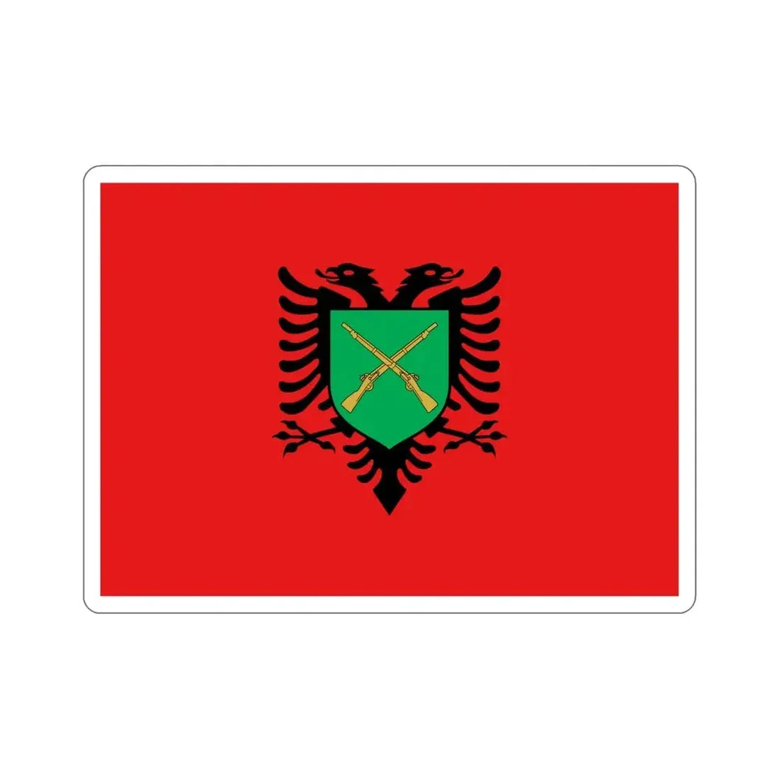 Flag of the Albanian Land Forces STICKER Vinyl Die-Cut Decal - The Sticker Space