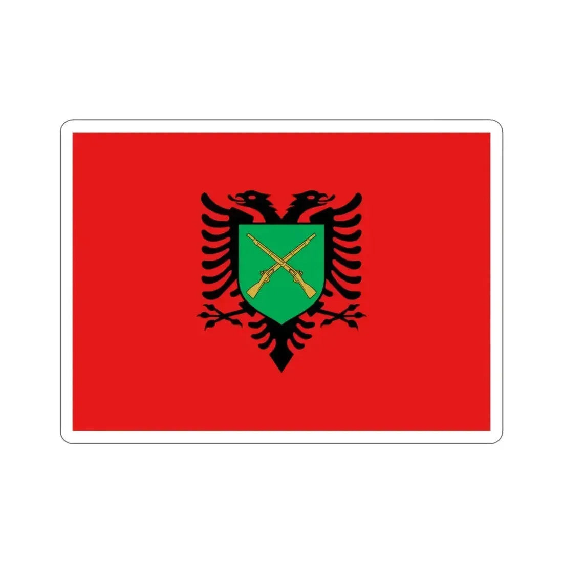 Flag of the Albanian Land Forces STICKER Vinyl Die-Cut Decal - The Sticker Space