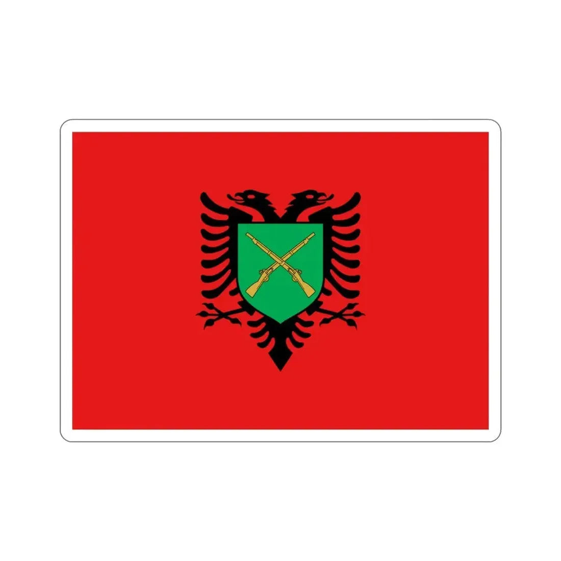 Flag of the Albanian Land Forces STICKER Vinyl Die-Cut Decal - The Sticker Space