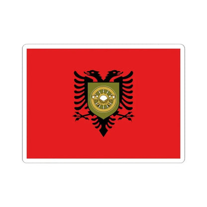 Flag of the Albanian Logistics Brigade (Albania) STICKER Vinyl Kiss-Cut Decal 3 Inch White - The Sticker Space