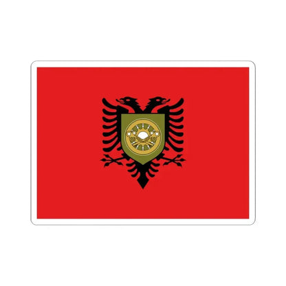 Flag of the Albanian Logistics Brigade (Albania) STICKER Vinyl Kiss-Cut Decal 4 Inch White - The Sticker Space