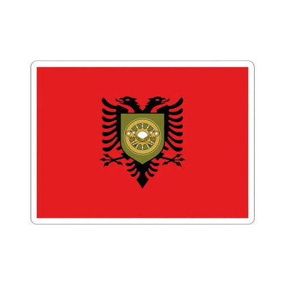 Flag of the Albanian Logistics Brigade (Albania) STICKER Vinyl Kiss-Cut Decal 6 Inch White - The Sticker Space