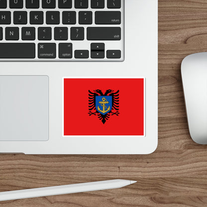 Flag of the Albanian Naval Forces STICKER Vinyl Die-Cut Decal-The Sticker Space