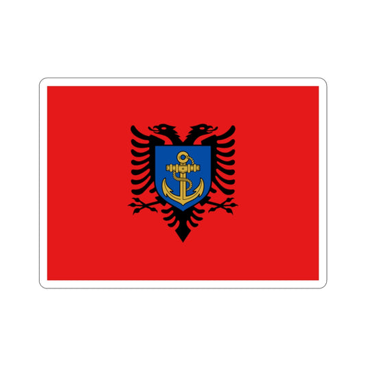 Flag of the Albanian Naval Forces STICKER Vinyl Die-Cut Decal-2 Inch-The Sticker Space