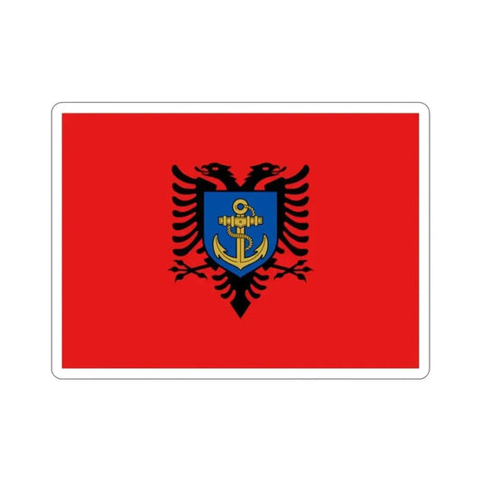 Flag of the Albanian Naval Forces STICKER Vinyl Die-Cut Decal 2 Inch - The Sticker Space