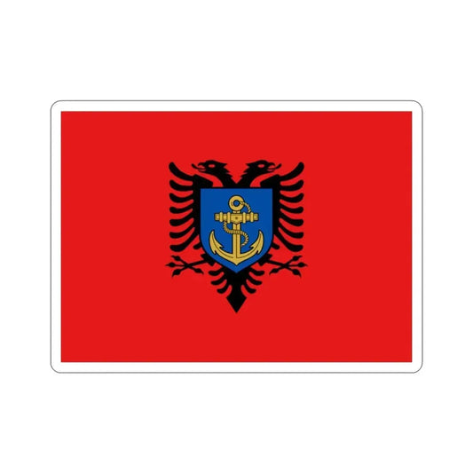Flag of the Albanian Naval Forces STICKER Vinyl Die-Cut Decal 2 Inch - The Sticker Space