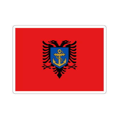 Flag of the Albanian Naval Forces STICKER Vinyl Die-Cut Decal-3 Inch-The Sticker Space