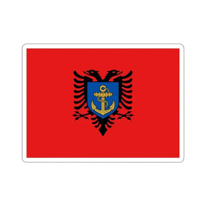 Flag of the Albanian Naval Forces STICKER Vinyl Die-Cut Decal 3 Inch - The Sticker Space