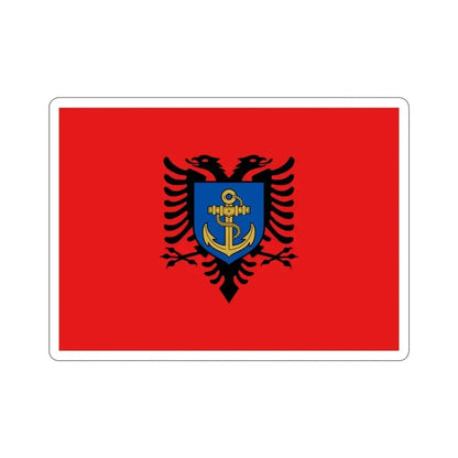 Flag of the Albanian Naval Forces STICKER Vinyl Die-Cut Decal 3 Inch - The Sticker Space