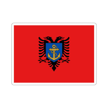 Flag of the Albanian Naval Forces STICKER Vinyl Die-Cut Decal-4 Inch-The Sticker Space