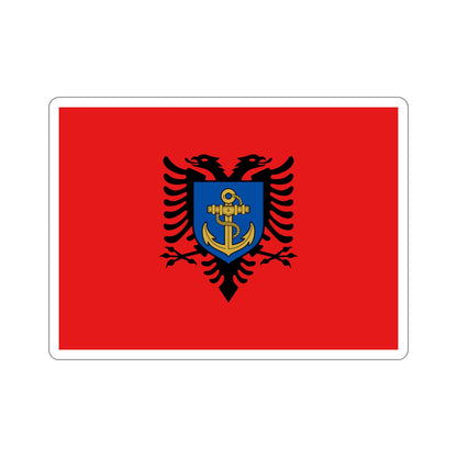 Flag of the Albanian Naval Forces STICKER Vinyl Die-Cut Decal-5 Inch-The Sticker Space