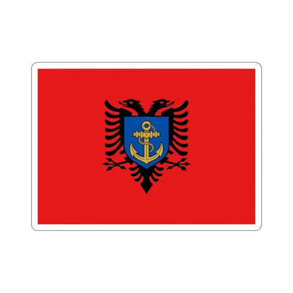 Flag of the Albanian Naval Forces STICKER Vinyl Die-Cut Decal 5 Inch - The Sticker Space