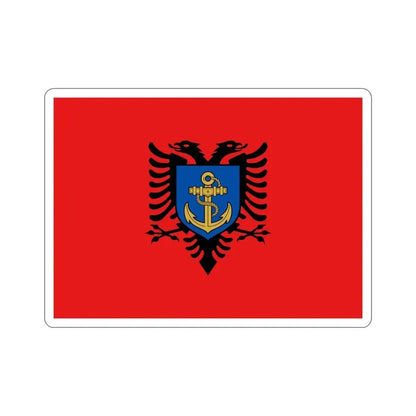 Flag of the Albanian Naval Forces STICKER Vinyl Die-Cut Decal 5 Inch - The Sticker Space