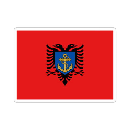 Flag of the Albanian Naval Forces STICKER Vinyl Die-Cut Decal-6 Inch-The Sticker Space